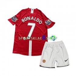 Manchester Utd drakt Cristiano Ronaldo 7 2007 Retro Hjemmetrøye Kort erm , Barnesett