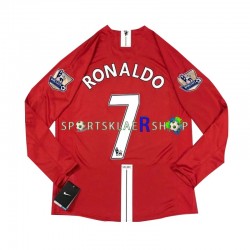 Manchester Utd drakt Cristiano Ronaldo 7 2007 Retro Hjemmetrøye Lang erm , Herre