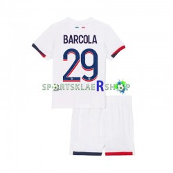 Paris Saint-Germain drakt Bradley Barcola 29 Bortetrøye Kort erm 2024-2025 , Barnesett
