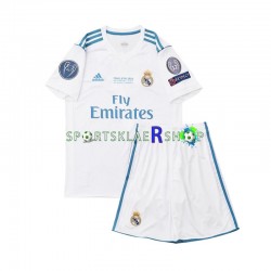 Real Madrid drakt 2017 Retro Hjemmetrøye Kort erm , Barnesett