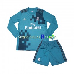 Real Madrid drakt 2017 Retro Tredjetrøye Lang erm , Barnesett