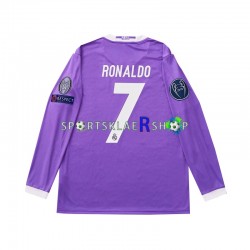 Real Madrid drakt Cristiano Ronaldo 7 2016 Retro Bortetrøye Lang erm , Herre