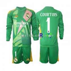 Real Madrid drakt Thibaut Courtois 1 Keeper Tredjetrøye Lang erm 2024-2025 , Barnesett