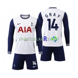Tottenham Hotspur drakt  Gray 14 Hjemmetrøye Lang erm 2024-2025 , Barnesett