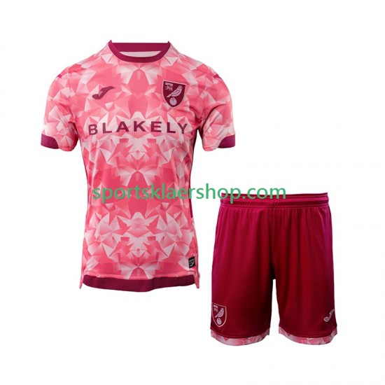 Norwich City drakt Tredjetrøye Kort erm 2025-2026 , Barnesett