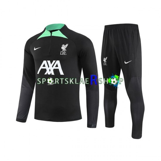 Liverpool 2023-2024 Svart Trenings Collegegenser Set