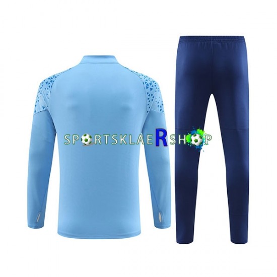 Manchester City 2023-2024 Blå Trenings Collegegenser Set