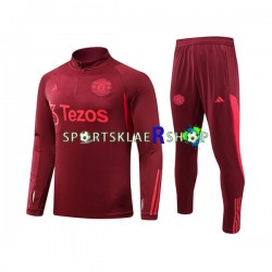 Manchester Utd 2023-2024 Rød Trenings Collegegenser Set