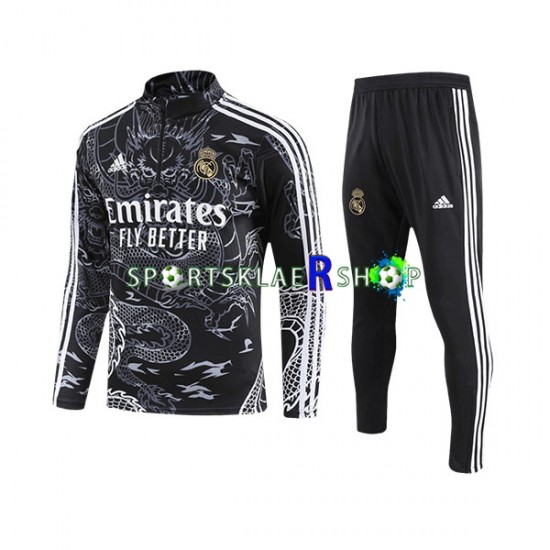 Real Madrid Dragon 2023-2024 Svart Trenings Collegegenser Set