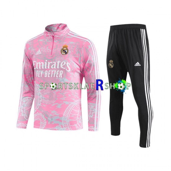 Real Madrid Dragon 2023-2024 Rosa Trenings Collegegenser Set