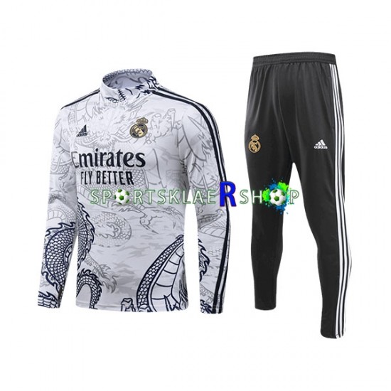 Real Madrid Dragon 2023-2024 Hvit Trenings Collegegenser Set