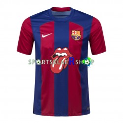 FC Barcelona drakt Rolling Stones Hjemmetrøye Kort erm 2023-2024 , Herre