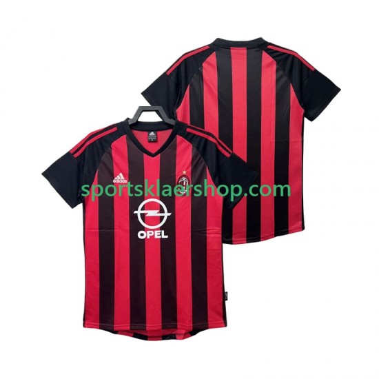 AC Milan drakt 2002 2003 Retro Hjemmetrøye Kort erm , Herre