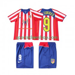 Atlético Madrid drakt F TORRES 9 2005 Retro Hjemmetrøye Kort erm 2004 , Barnesett