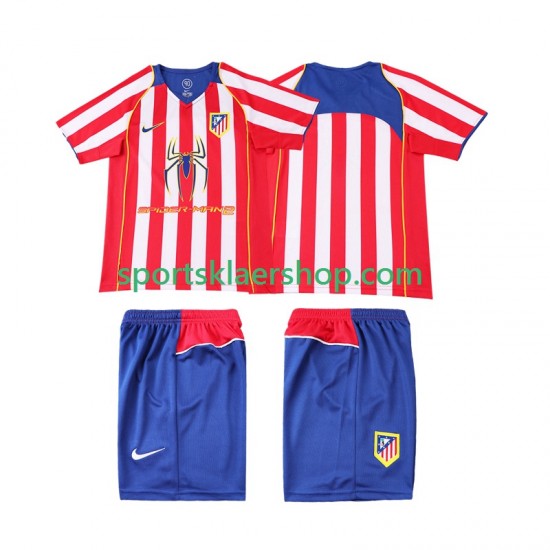 Atlético Madrid drakt 2005 Retro Hjemmetrøye Kort erm 2004 , Barnesett