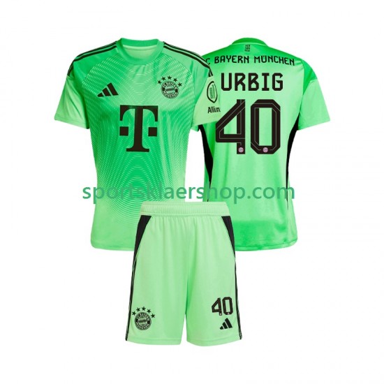 FC Bayern München drakt Jonas Urbig 40 Keeper Hjemmetrøye Kort erm 2025-2026 , Barnesett