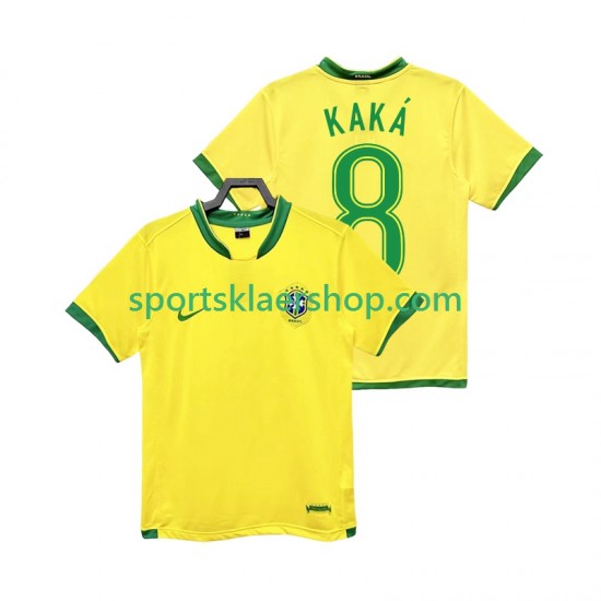 Brasil drakt KAKA 8 Retro Hjemmetrøye Kort erm 2006 , Herre