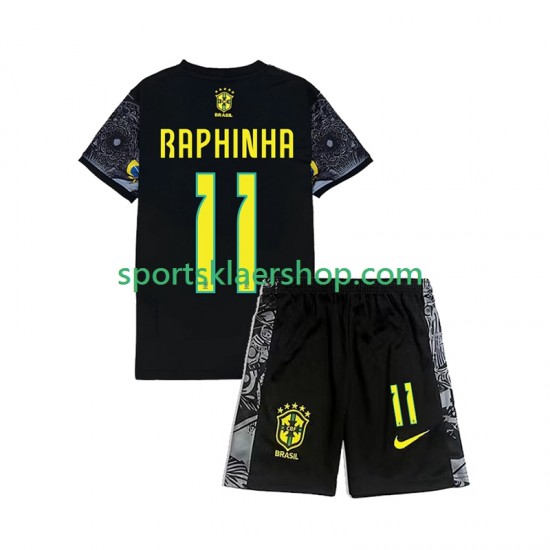 Brasil RAPHINHA 11 Cheist the Redeemer Football Shirts Hjemmetrøye Kort erm 2024 , Barnesett