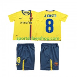 FC Barcelona drakt A INIESTA 8 2009 Retro Bortetrøye Kort erm 2008 , Barnesett