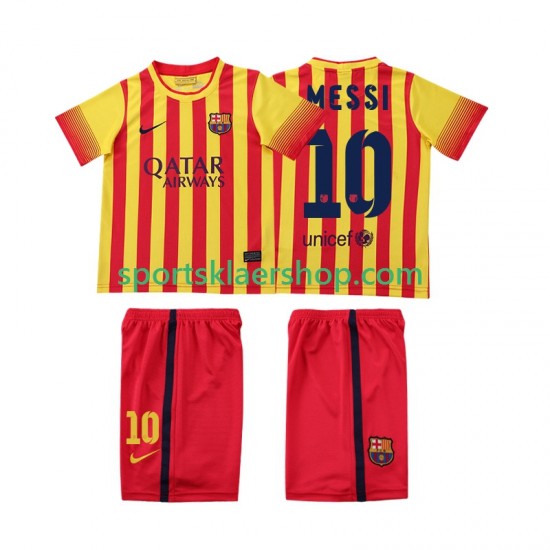 FC Barcelona drakt Lionel Messi 10 2013 2014 Retro Bortetrøye Kort erm , Barnesett