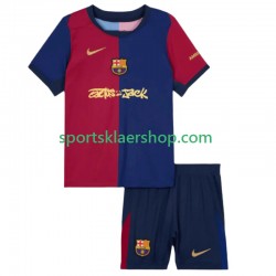 FC Barcelona drakt TRAVIS SCOTT Hjemmetrøye Kort erm 2024-2025 , Barnesett