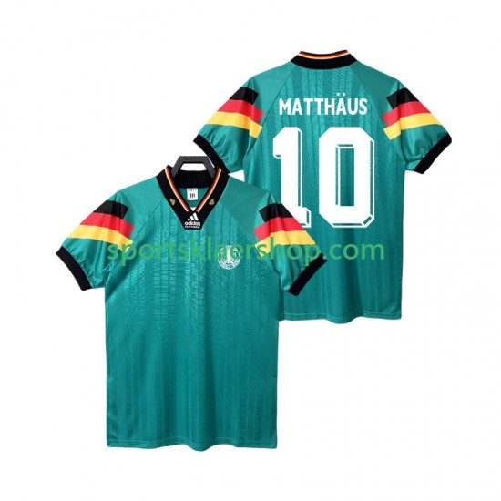 Tyskland drakt MATTHAUS 10 1992 Retro Bortetrøye Kort erm , Herre