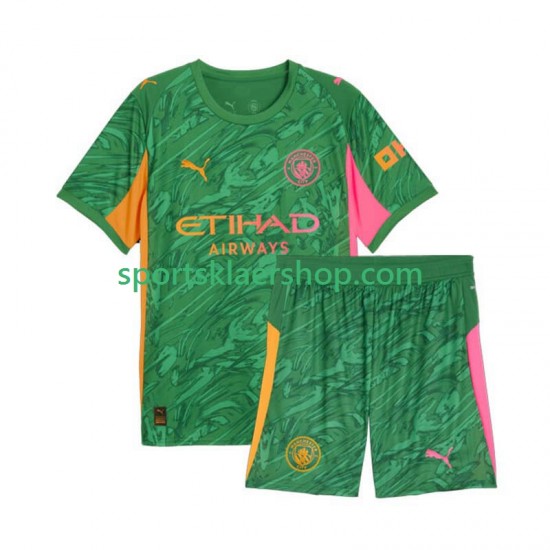 Manchester City drakt Keeper Hjemmetrøye Kort erm 2025-2026 , Barnesett