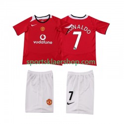 Manchester Utd drakt Cristiano Ronaldo 7 Retro Hjemmetrøye Kort erm 2004 2006 , Barnesett