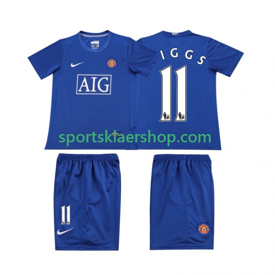 Manchester Utd drakt GIGGS 11 Retro Bortetrøye Kort erm 2008 , Barnesett