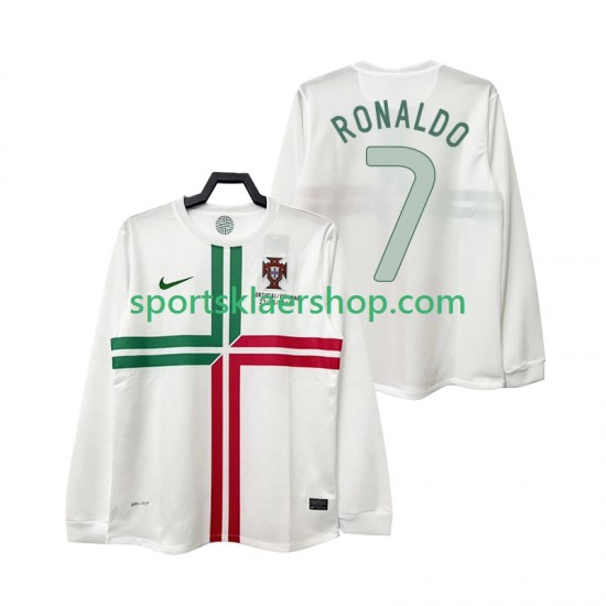 Portugal drakt Cristiano Ronaldo 7 2012 Retro Bortetrøye Lang erm , Herre