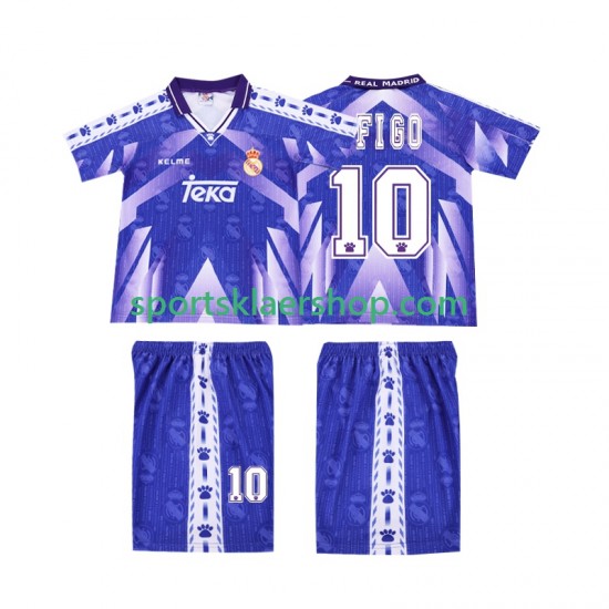 Real Madrid drakt FIGO 10 1996-1997 Retro Bortetrøye Kort erm , Barnesett