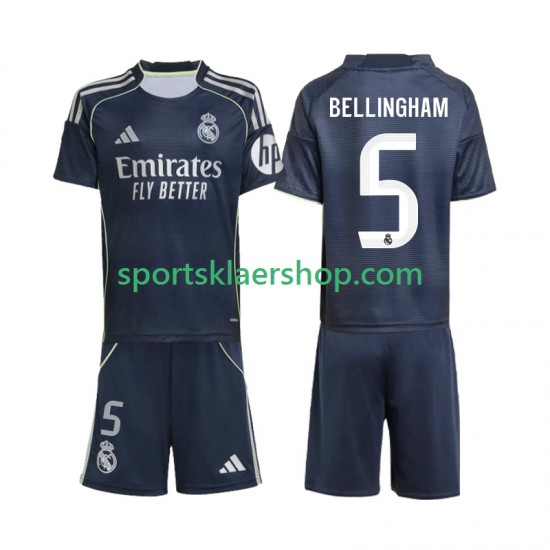 Real Madrid drakt Jude Bellingham 5 Bortetrøye Kort erm 2025-2026 , Barnesett