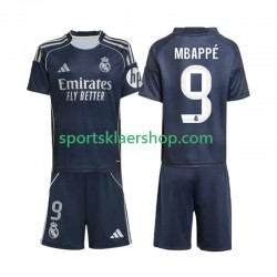 Real Madrid drakt Mbappé Kylian 9 Bortetrøye Kort erm 2025-2026 , Barnesett