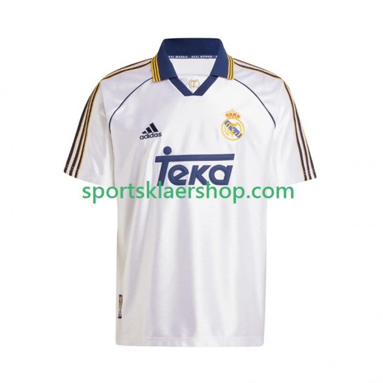 Real Madrid drakt -2000 Retro Hjemmetrøye Kort erm 1999 , Herre