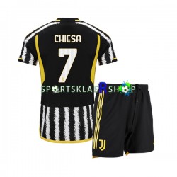 Juventus drakt Federico Chiesa 7 Hjemmetrøye Kort erm 2023-2024 , Barnesett Juventus drakt Federico Chiesa 7 Hjemmetrøye Kort erm 2023-2024 , Barnesett