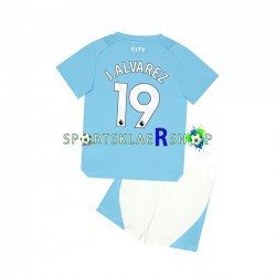 Manchester City drakt J. ALVAREZ 19 Hjemmetrøye Kort erm 2023-2024 , Barnesett
