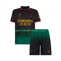 AC Milan drakt Fjerdetrøye Kort erm 2024-2025 , Barnesett