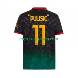 AC Milan drakt Christian Pulisic 11 Fjerdetrøye Kort erm 2024-2025 , Herre