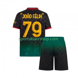AC Milan drakt JOAO FELIX 79 Fjerdetrøye Kort erm 2024-2025 , Barnesett