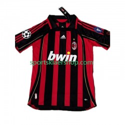 AC Milan drakt KAKA 8 2007 Retro Hjemmetrøye Kort erm 2006 , Herre
