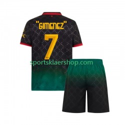 AC Milan drakt Santiago Gimenez 7 Fjerdetrøye Kort erm 2024-2025 , Barnesett AC Milan drakt Santiago Gimenez 7 Fjerdetrøye Kort erm 2024-2025 , Barnesett