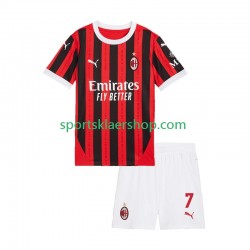 AC Milan drakt Santiago Gimenez 7 Hjemmetrøye Kort erm 2024-2025 , Barnesett