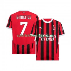 AC Milan drakt Santiago Gimenez 7 Hjemmetrøye Kort erm 2024-2025 , Herre AC Milan drakt Santiago Gimenez 7 Hjemmetrøye Kort erm 2024-2025 , Herre