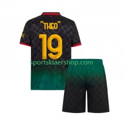 AC Milan drakt THEO 19 Fjerdetrøye Kort erm 2024-2025 , Barnesett