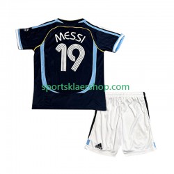 Argentina drakt Lionel Messi 19 Retro Bortetrøye Kort erm 2006 , Barnesett