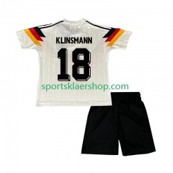 Tyskland drakt Klinsmann 18 Retro Hjemmetrøye Kort erm 1990 , Barnesett