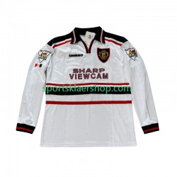 Manchester Utd drakt Beckham 7 1998 Retro Bortetrøye Lang erm 1999 , Herre