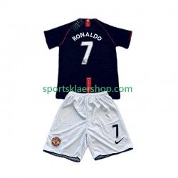 Manchester Utd drakt Cristiano Ronaldo 7 2007 Retro Bortetrøye Kort erm 2008 , Barnesett