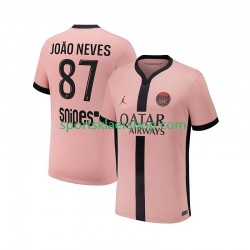 Paris Saint-Germain drakt Joao Neves 87 Tredjetrøye Kort erm 2024-2025 , Herre