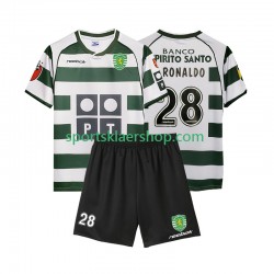 Sporting CP drakt Cristiano Ronaldo 28 2001 2003 Retro Hjemmetrøye Kort erm , Barnesett
